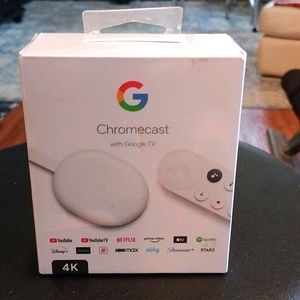 NWT Google Chromecast for Google TV, Voice Activated Remote